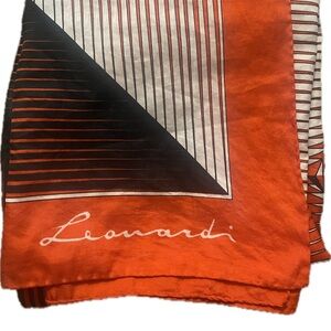 Leonardi Silk Scarf Orange